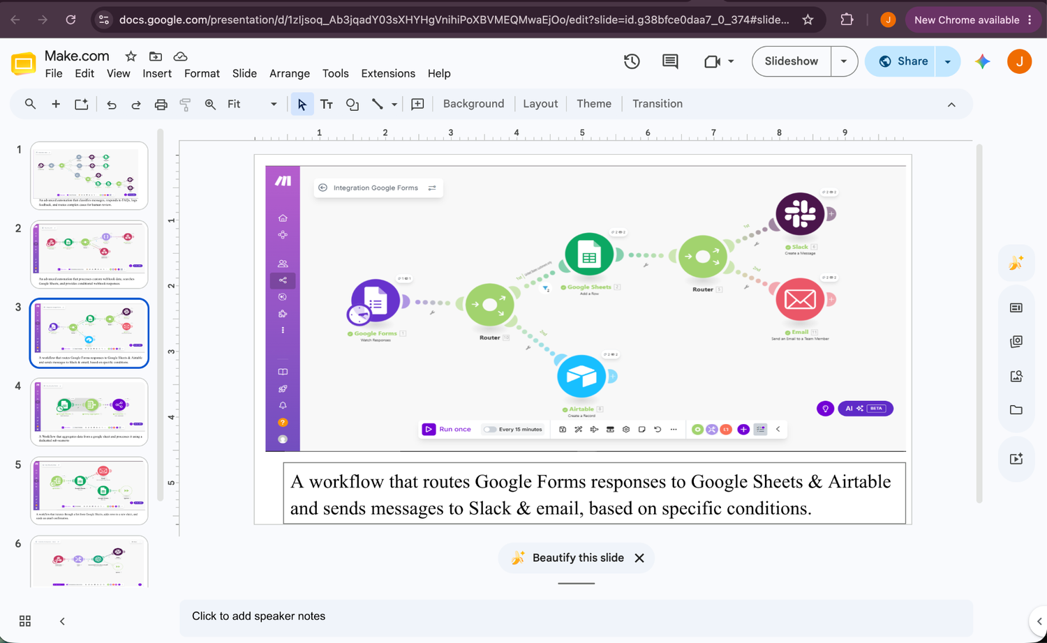 Google Forms multi-destination router
