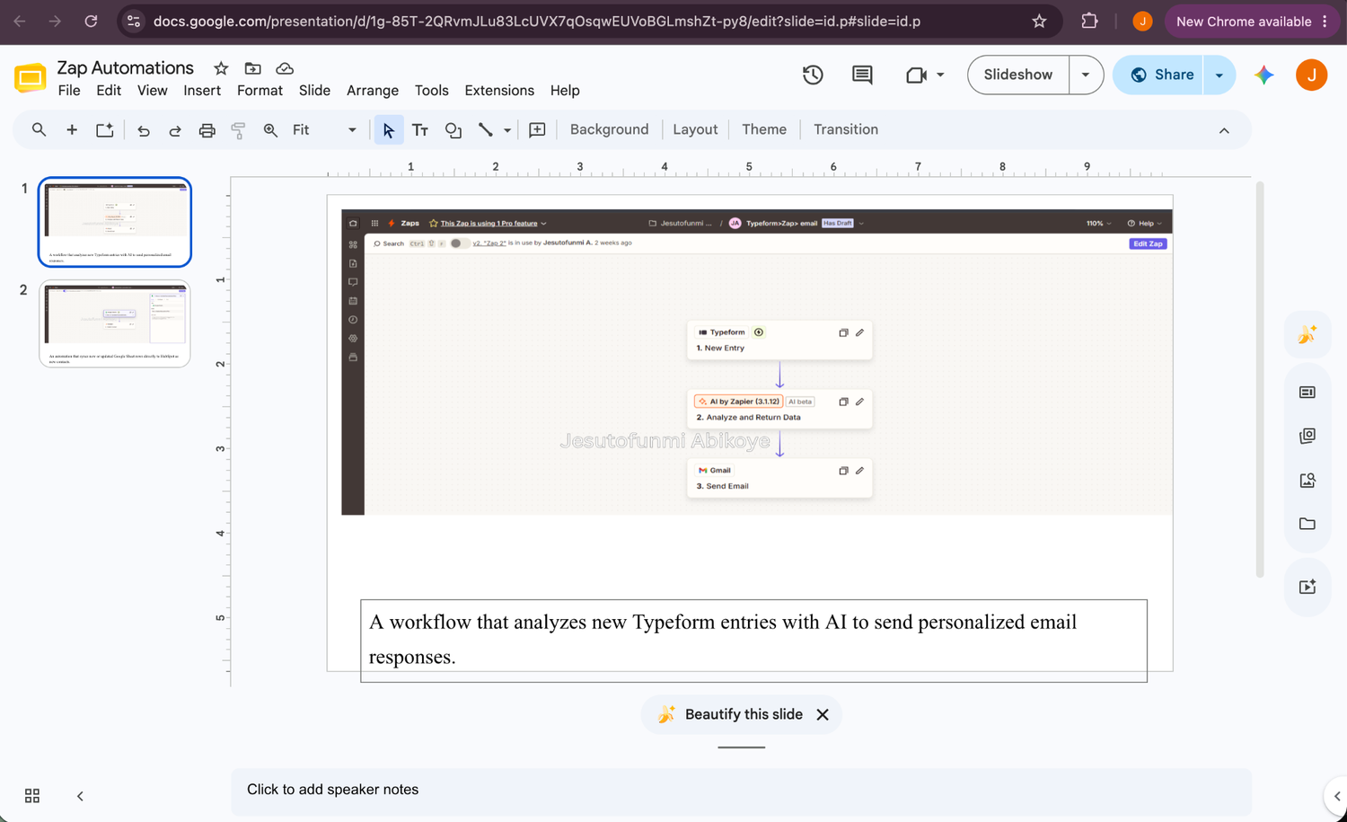 AI-powered Typeform response system